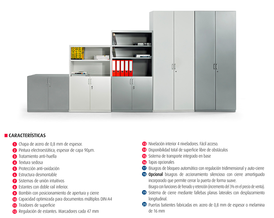 Armarios de puertas batientes Metal de Actiu