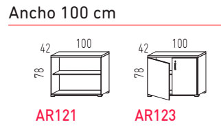 Armarios modulares de 78 x 100 cm. Actiu