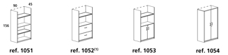 Armarios para archivo y almacenaje en oficina y hogar Rocada de 156 cm.