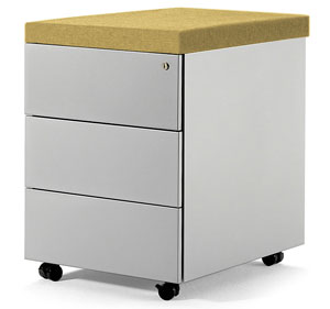 Cajonera móvil de metal para mesa de oficina Actiu