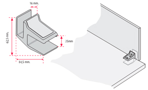 Separador lateral para mesa oficina de 80cm, Mobiliario de oficina