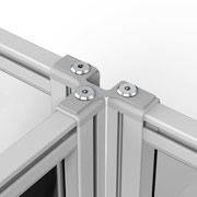 Unión de la estructura de aluminio de tres paneles tipo biombo de la mampara divisoria Split de Actiu
