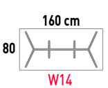 Mesa recta de dirección Arkitek W14