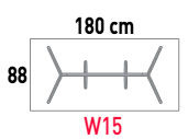 Mesa recta de dirección Arkitek W15