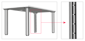 Sistemas de electrificación de la mesa de oficina Cool C500 de Actiu