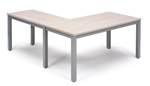 Ala para mesas rectas para oficina Executive con estructura de acero pintada en blanco