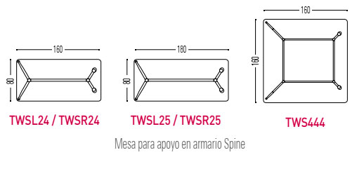 Módulos de tablero para mesa Twist Spine 