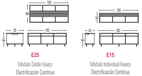 Módulos de archivo para apoyar mesa Twist Spine