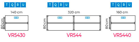 Mesas rectas Vital Pro de progresión de 80 cm.