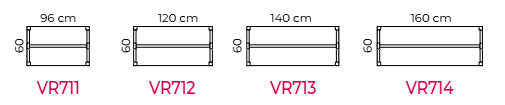 Mesa recta Vital Pro de 60 cm. de ancho
