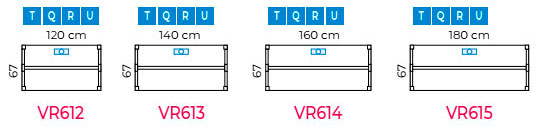 Mesa recta Vital Pro de 67 cm. de ancho