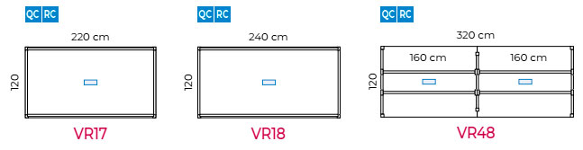 Mesas rectas Vital Pro de reunión de 80 cm.