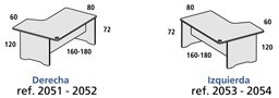 Mesas en L baratas para oficina Work Rocada