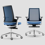 Silla de dirección ergonómica azul 3.60 de Forma 5