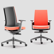 Silla de dirección ergonómica roja 3.60 de Forma 5