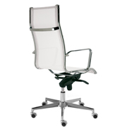 Silla Acer de Dile Office con tapizado con respaldo ergonómico tapizado de malla blanca translúcida