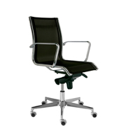 Silla Acer de Dile Office con tapizado con respaldo ergonómico tapizado en negro con respaldo bajo