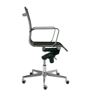 Silla Acer de Dile Office de oficina en negro de perfil