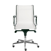 Silla Acer de Dile Office de oficina con malla ergonómica blanca