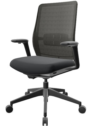 Silla de oficina ergonómica A+S Work de Actiu con malla negra Harlequín