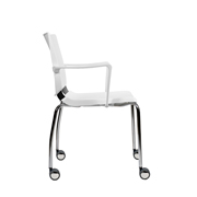 Silla Atenea Dile Office blanca con ruedas