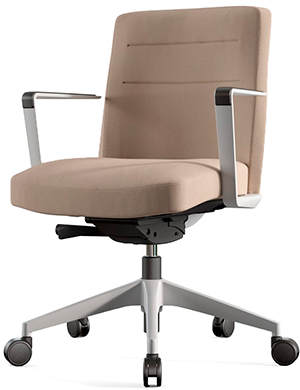 Sillón de dirección Cron tapizado en negro, disponible en stock en nuestro almacén para envío inmediato