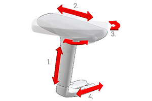 Brazos 4D para silla ergonómica de oficina Signo