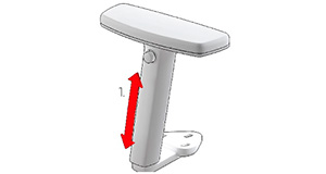 Brazos elevables y regulables en altura para silla ergonómica de oficina Signo