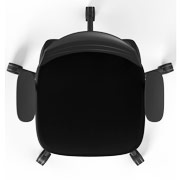 Silla de oficina de diseo eFit Actiu con respaldo ergonómico de poliamida negra y asiento tapizado en color negro
