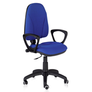 Silla Fast Ergo de Dile Office con reposabrazos tapizada en azul