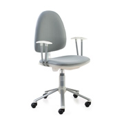 Silla Flax de Dile Office tapizada en gris