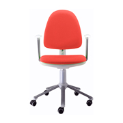 Silla Flax de Dile Office tapizada en naranja