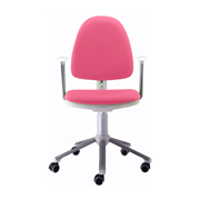 Silla Flax de Dile Office tapizada en rosa pastel