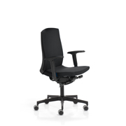 Silla Flexa de Dile Office tapizada en negro