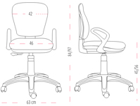 Medidas de la silla Mega 200 de Actiu