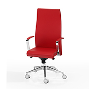 Sillón con ruedas Neo de Dile Office en rojo