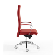 Sillón con ruedas Neo de Dile Office en rojo