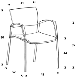 Medidas de la silla de oficina Rocada RD-905