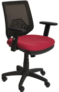 Silla de dirección en tela igníguga RD-936-2 roja