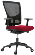 Silla de dirección en tela igníguga RD-937V15-2 roja