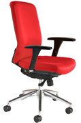 Silla de dirección en tela igníguga RD-944V15-2 roja