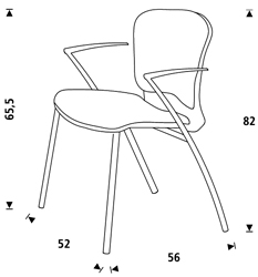 Medidas de la silla de oficina Rocada RD-966