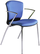 Asiento de silla de dirección en tela ignífuga RD-966-3 azul