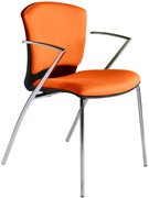 Asiento de silla de dirección en tela ignífuga RD-966-5 naranja