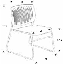 Medidas de la silla de oficina Rocada RD-968