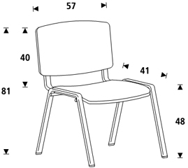 Medidas de la silla de oficina Rocada RD-974