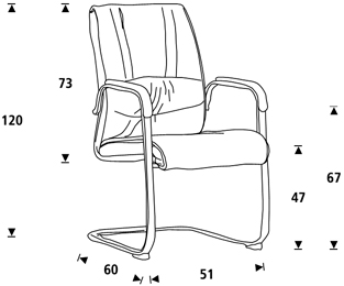 Medidas de la silla de oficina Rocada RD-987