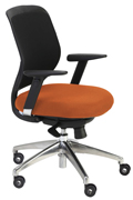 Silla de dirección en tela igníguga RD-996V15-5 naranja