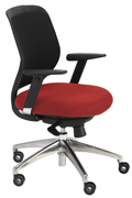 Silla de dirección en tela igníguga RD-996V15-2 roja