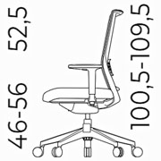 Medidas de la silla de oficina Stay Actiu